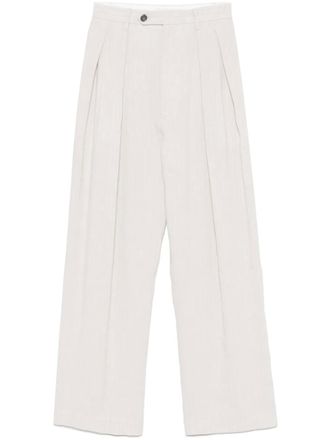 Barena Broek met visgraatpatroon - Grijs