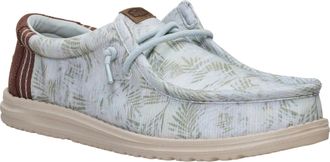 Hey Dude Wally 45244-3BL Mens Harbor Green Washed Palm Casual Shoes MEW1746