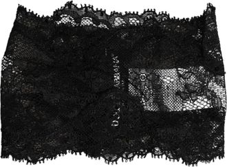 Dolce & Gabbana Black Lace Bandeau Bustier Top Sheer Stretch Womens Underwear