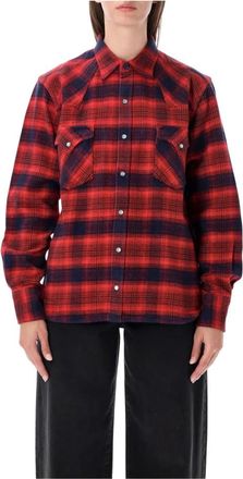 Fortela Texan Shirt Check - Dames - Overhemden - Veelkleurig - M - Katoen - Overhemden