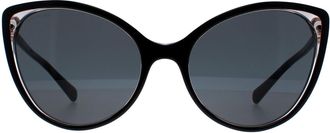 Bulgari Cat Eye Black Grey Transparent Dark Grey BV8246B
