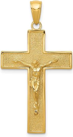 Diamond2Deal 10k Yellow Gold Crucifix Pendant