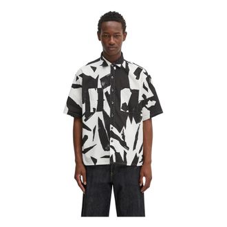 Neighborhood Abstract Pattern Plain Shirt SS - Heren - Korte mouwen Overhemden - Veelkleurig - M - Katoen - Overhemden
