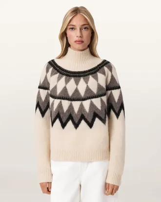 AllSaints Tura Funnel Neck Relaxed Fit Sweater