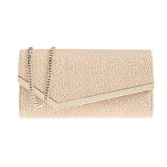 Jimmy Choo London Clutches, female, Beige, Size: ONE SIZE Emmie Clutch