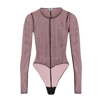Elisabetta Franchi Body, female, Red, Size: L Tulle Body