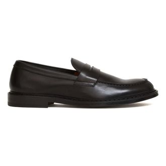 Doucal's Loafers, male, Black, Size: 8 1/2 US Mocassino Penny