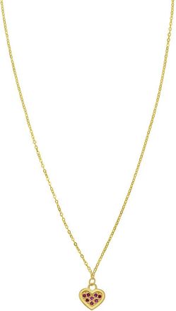Italian Gold, Inc 14K Ruby Heart Necklace