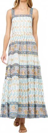 Oliphant Strappy Maxi Dress In Geneva Green