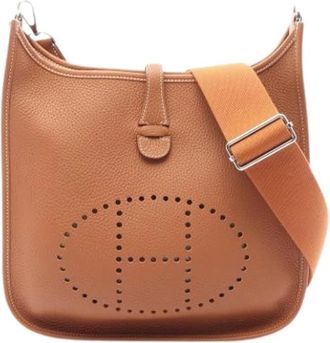 Herm&egrave;s Pre-owned Vintage Shoulder Bag - Dames - Vintage Schoudertas - Bruin - ONE Size - Leer - Vintage
