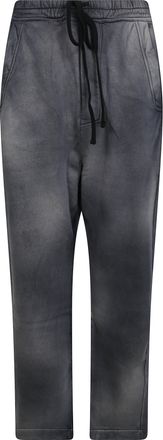 Thom Krom Faded Black Relaxed Fit Adjustable Straight-Leg Pants