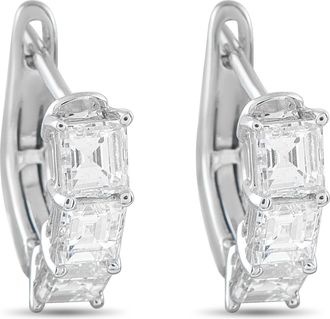 Luxury Bazaar 18K White Gold 1.85ct Diamond Earrings AER-19360