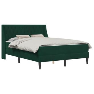 vidaXL Estructura De Cama Con Colch&oacute;n Verde Oscuro 120 X 190 Cm Vidaxl