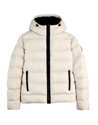 Fay Quilted Hooded Puffer Jacket In Snow White