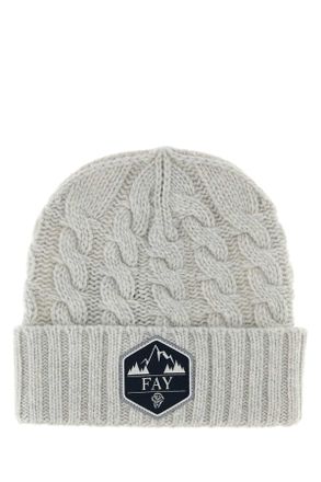 Fay Grey Wool Beanie Hat