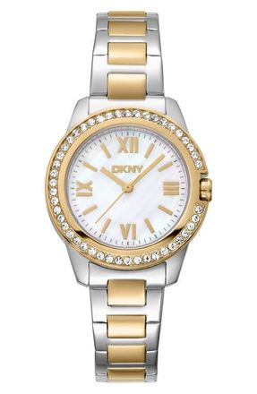 DKNY L 105 Bracelet Watch in White Mop at Nordstrom