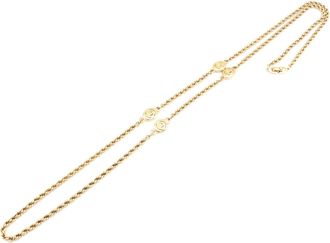 Dior Gold Plated Lariat Bead Womens Necklace (Pre-Owned)