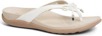 Strive Footwear Island II Bow Water Resistant Thong Slide Sandal in White at Nordstrom, Size 8.5