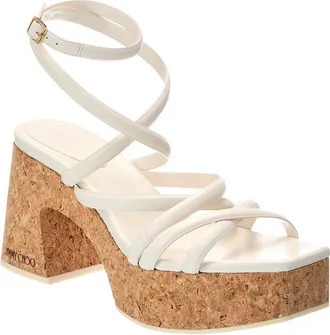 Jimmy Choo London Cecelia 95 Leather Platform Sandal