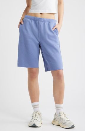 BP. Long Fleece Sweat Shorts in Blue Frost at Nordstrom, Size Xx-Small