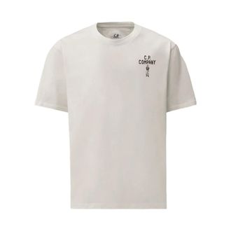 C.P. Company T-Shirts, male, White, Size: XL 20Cmts174A T-shirt