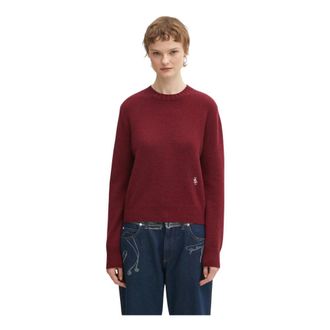 Sporty & Rich Cashmere Sweater - Dames - Cashmere truien - Rood - XS - Wol - Truien & Vesten