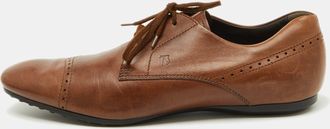 Tod's Tods Brown Leather Lace Up Derby