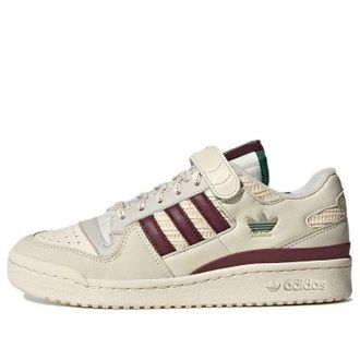 adidas (WMNS) adidas originals Forum 84 Low Cream Light Grey Brown Red H03689
