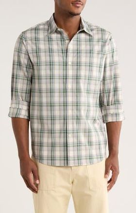 14th & Union Plaid Poplin Button-Up Shirt in Ivory Brian Plaid at Nordstrom Rack, Size Xx-Large