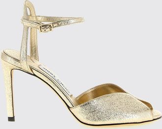 Jimmy Choo London Sandali Sacora in pelle laminata con tacco alto a spillo