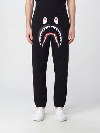 A Bathing Ape Pantaloni jogging in cotone con logo a contrasto e vita elasticizzata