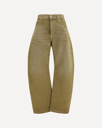The Attico Wide-leg Jeans with back belt Female 26
