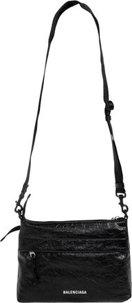Balenciaga Explorer Double Pouch Messenger Bag - Heren - Schoudertassen - Zwart - ONE Size - Katoen - Tassen