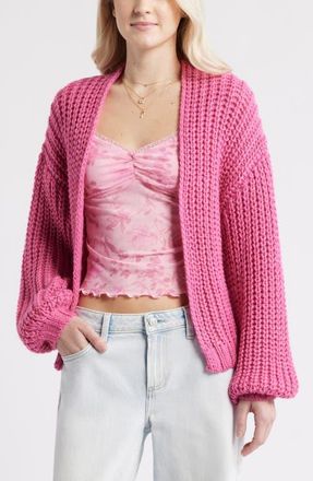 BP. Oversize Cardigan in Pink Fizz at Nordstrom, Size Xx-Small