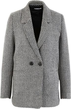Anine Bing Zwarte Visgraat Stijlvolle Ketting - Dames - Blazers - Zwart - XS - Jassen