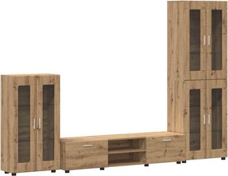 vidaXL TV Cabinet Set with Drawer FLORIN Artisan Oak Engineered Wood vidaXL