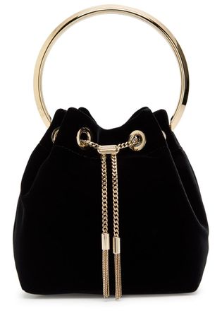 Jimmy Choo London Bon Bon Velvet top Handle bag - Black - One Size