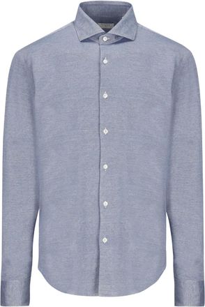 Xacus Overhemd met textuur - Blauw