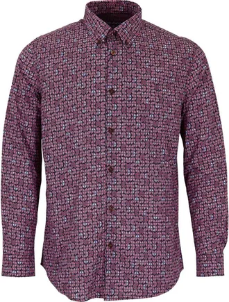 Lords of Harlech Morris Button-Up Shirt in Ibiza Petal Plum at Nordstrom, Size Medium