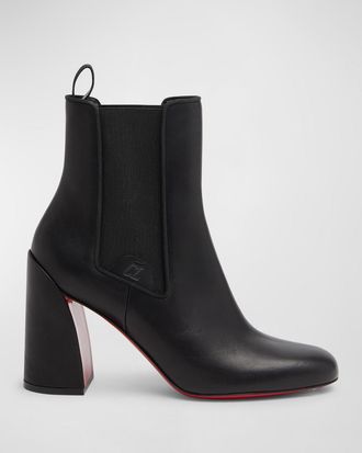 Christian Louboutin 85mm Turelastic Leather Ankle Booties
