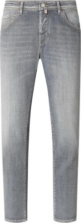 Jacob Cohen Scott Slim Carrot 5-Pocket Jeans - Heren - Slim Fit Jeans - Grijs - W36 - Katoen - Jeans