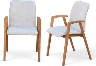 HOME AFFAIRE Armlehnstuhl »Loreen Esszimmerstuhl, Polsterstuhl, Designstuhl« (Set) 2 Stk.mit Massivgestell, hochwertig gearbeitet, Armlehnen, stilvoll, bequem