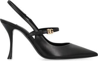 Dolce & Gabbana Slingback Pump - Dames - Pumps - Zwart - 36 EU - Leer - Schoenen