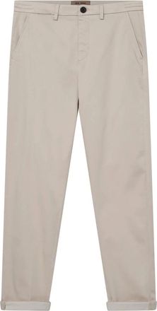 Mos Mosh MOS Mosh, Broeken, Heren, Beige, W34 L34, Leer, Slim-fit Broeken