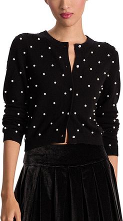 Alice & Olivia Alice + Olivia Dollie Embellished Cashmere-Blend Cardigan