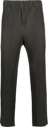 Issey Miyake Broeken, Heren, Groen, L, Polyester, Slim-fit Broeken