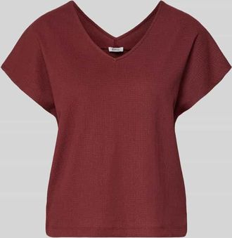 s.Oliver Red Label Relaxed Fit T-Shirt mit Allover-Muster in Bordeaux, Gr&ouml;&szlig;e 36