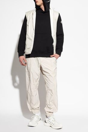 Moncler Reversible Vest With Logo Patch, Mens, White