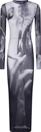 Jean Paul Gaultier Mesh Long Dress Smoking Women