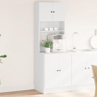 Berkfield Home Kitchen Cabinet White 60x50x180 cm Engineered Wood | Size: 60 x 50 x 180 cm